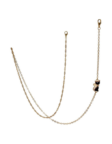 Cadena de Gafas Oro Gato 71 cm Elegante para Mujeres