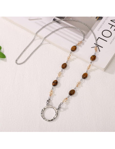 Cadena para Gafas HD-12 Hecho a Mano - Café 81 cm 2