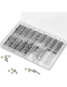 Kit de Reparación de Gafas HKIDEE con 1000 Tornillos y 6 Destornilladores 2