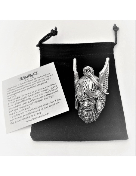 Campana de Motocicleta Bravo Bells Odin 3.81cm Buen Suerte