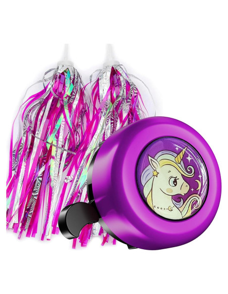 Timbre de Bicicleta Rivsli RSUS-BB06 Púrpura con Streamers