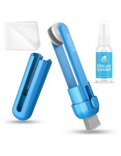 Kit de limpieza de gafas Edglete con spray y paño microfibra