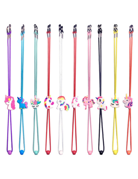 Cinta para Gafas Niños 10 Pcs Unicornio Ajustable