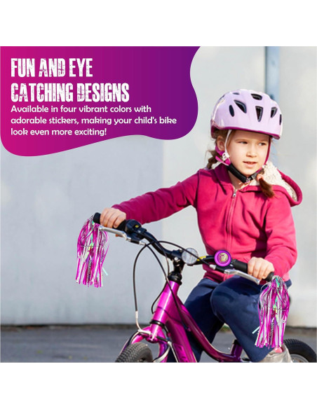 Timbre de Bicicleta Rivsli RSUS-BB06 Púrpura con Streamers