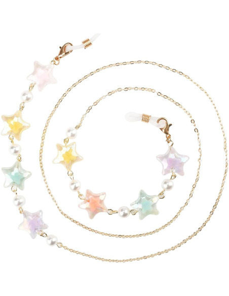 Cadena de Gafas Elegante para Mujeres - Estilo Estrella Dorada