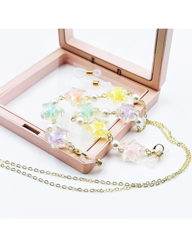 Cadena de Gafas Elegante para Mujeres - Estilo Estrella Dorada