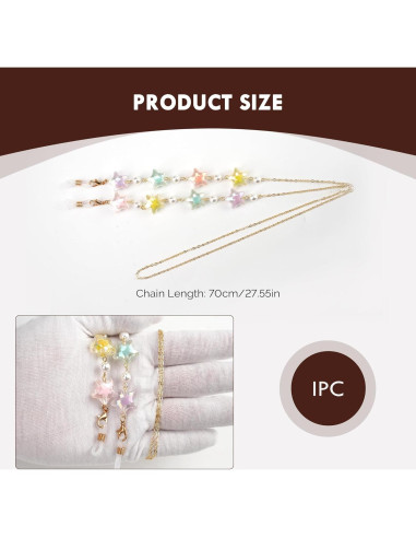 Cadena de Gafas Elegante para Mujeres - Estilo Estrella Dorada