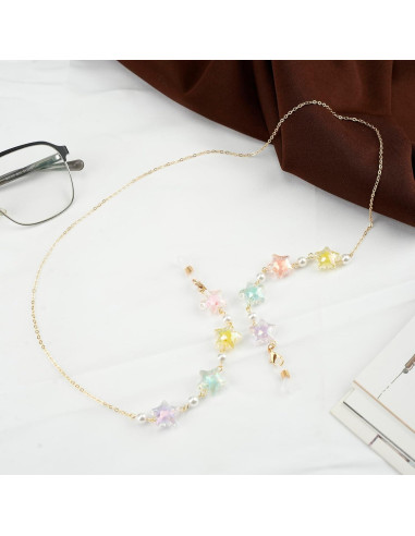 Cadena de Gafas Elegante para Mujeres - Estilo Estrella Dorada