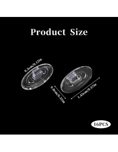 8 Pares Almohadillas Nariz Gafas Silicona 15mm Antideslizantes 2