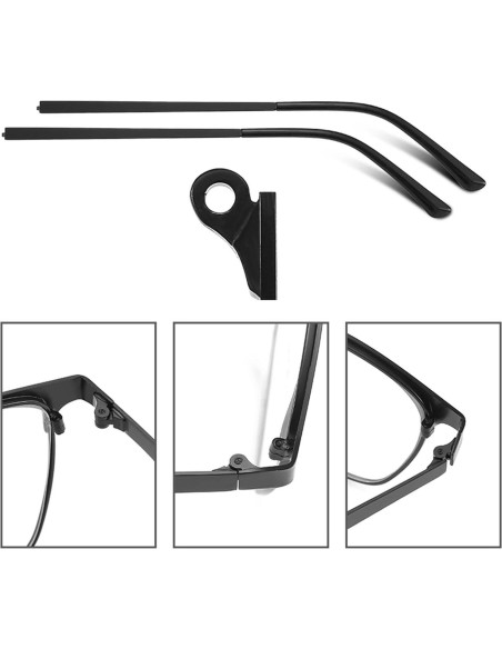 Brazos de Reemplazo Fendawn para Gafas 4 mm Negro