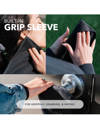 Pañuelos de Microfibra SweatBlock 38x38 cm 3 Unidades Negro