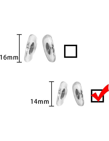 Almohadillas nasales HiCycle2 14 mm para gafas RB6335