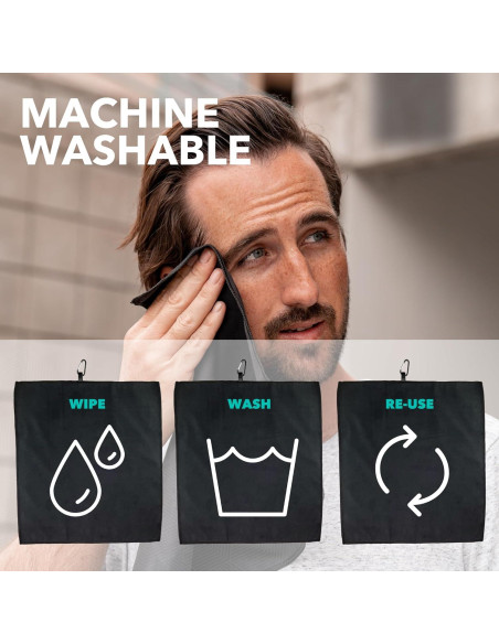 Pañuelos de Microfibra SweatBlock 38x38 cm 3 Unidades Negro