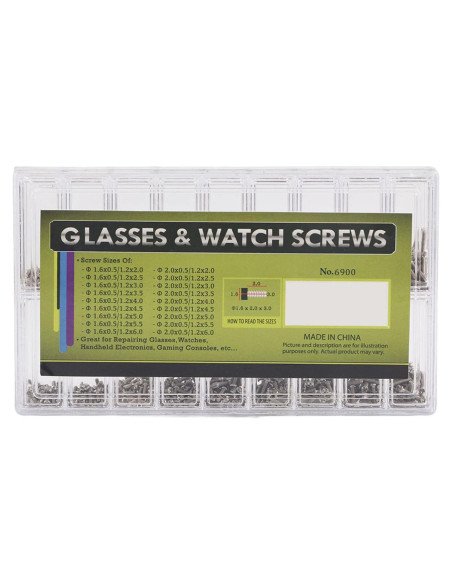 Kit de Tornillos Mini de Acero Inoxidable 1800pcs Restokki