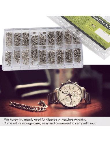 Kit de Tornillos Mini de Acero Inoxidable 1800pcs Restokki