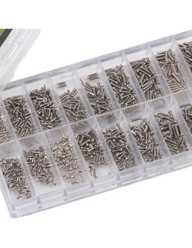 Kit de Tornillos Mini de Acero Inoxidable 1800pcs Restokki