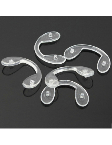 10 Pares de Almohadillas de Nariz de Silicona Transparente