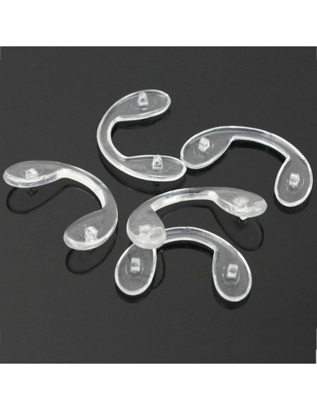10 Pares de Almohadillas de Nariz de Silicona Transparente