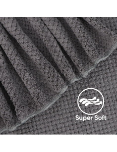 HOMEXCEL Juego de 2 Toallas de Baño Microfibra Gris 68.6x137.2cm 2