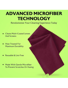 Paño de limpieza de lentes Purity - Microfibra 6 unidades 2