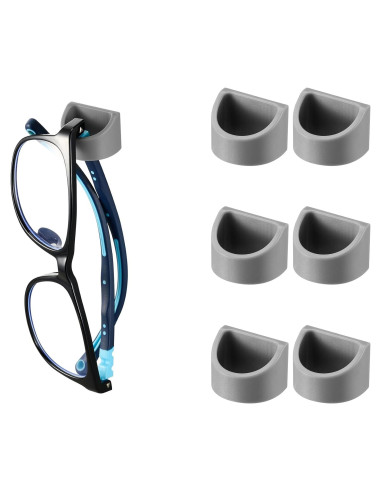 Organizador de Gafas 6 Piezas Gdnmpat Soporte Pared Gris