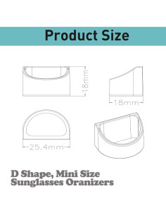 Organizador de Gafas 6 Piezas Gdnmpat Soporte Pared Gris 2