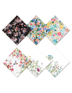 Paño de limpieza de gafas BHAHB 6 PCS microfibra floral