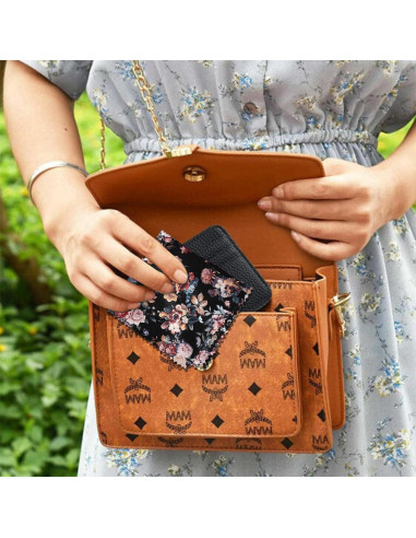 Paño de limpieza de gafas BHAHB 6 PCS microfibra floral