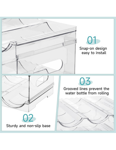 Organizador de Botellas de Agua Damomo 40 oz Apilable 2 Paquete