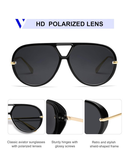 Gafas de sol aviador VANLINKER polarizadas UV400 grandes