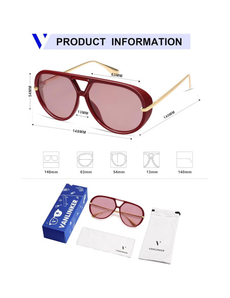 Gafas de sol aviador polarizadas VANLINKER VL9798 UV400