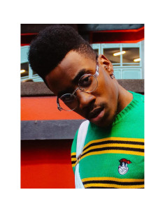 Gafas de sol redondas AIEYEZO steampunk UV 100% plata 2