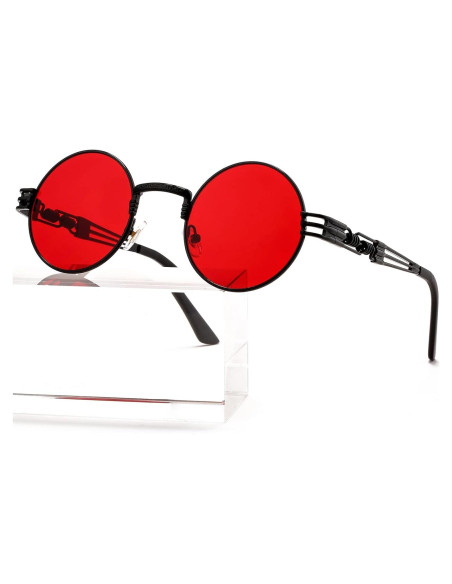 Gafas de sol redondas AIEYEZO steampunk 48mm UV400