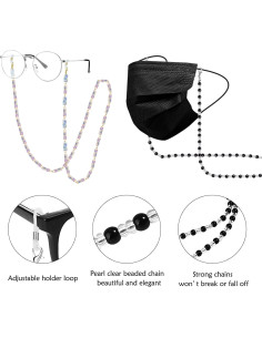 Cadenas para Gafas ONESING 4 Pcs Ajustables Multicolor 2