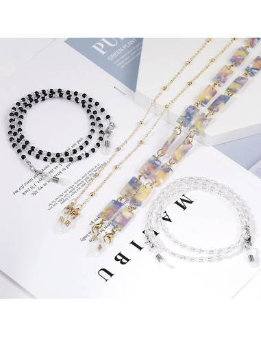 Cadenas para Gafas ONESING 4 Pcs Ajustables Multicolor