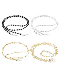Cadenas para Gafas ONESING 4 Piezas con Cuentas
