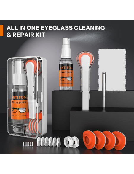 Kit de limpieza de gafas Maxsure con spray y paño