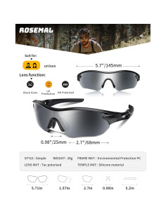 Gafas de sol deportivas Rosemal 7221 polarizadas UV400 2