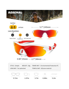 Gafas de sol deportivas Rosemal 7221 polarizadas UV400 2