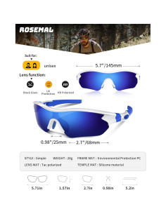 Gafas de sol deportivas Rosemal 7221 polarizadas UV400 2