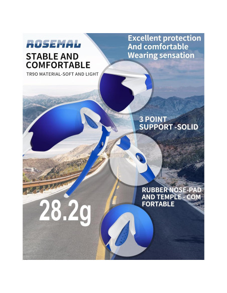 Gafas de sol deportivas Rosemal 7221 polarizadas UV400