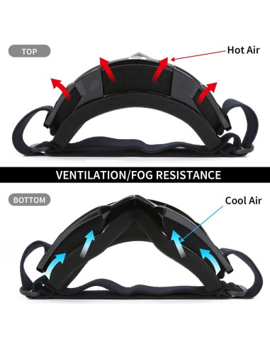 Gafas de Motocross JAMIEWIN Lente Clara Anti Niebla UV400