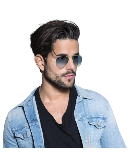 Gafas de sol Ray-Ban RB3025 Aviador 62mm Dorado Azul
