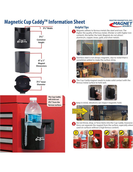 Soporte Magnético para Tazas Master Magnetics - Caddy Universal