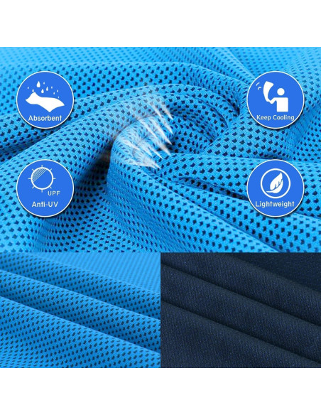 4 Toallas Enfriadoras Genérico Microfibra 101.6x30.5cm