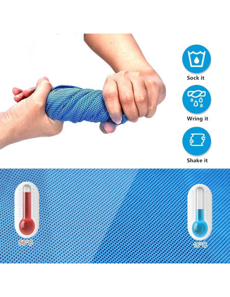 4 Toallas Enfriadoras Genérico Microfibra 101.6x30.5cm