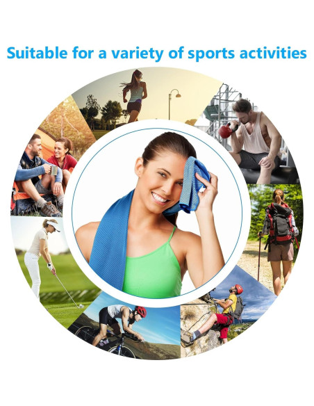 4 Toallas Enfriadoras Genérico Microfibra 101.6x30.5cm