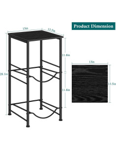 Soporte para Botellas de Agua OYEAL 5 Galones 2 Niveles Negro 2