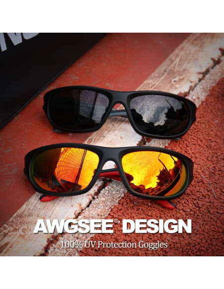 Gafas de sol polarizadas AWGSEE para hombres UV400 TR90