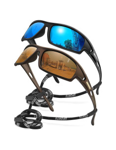 Gafas de sol deportivas AWGSEE polarizadas 100% UV 2pack